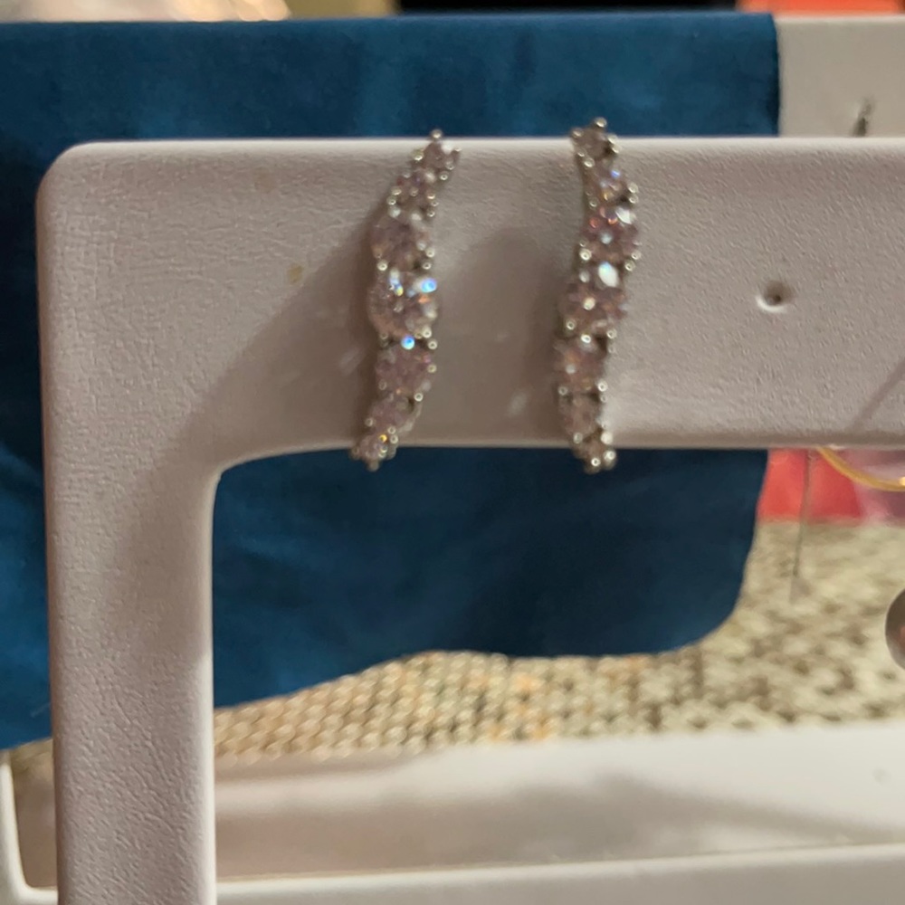 Sparkling Sterling Silver Earrings